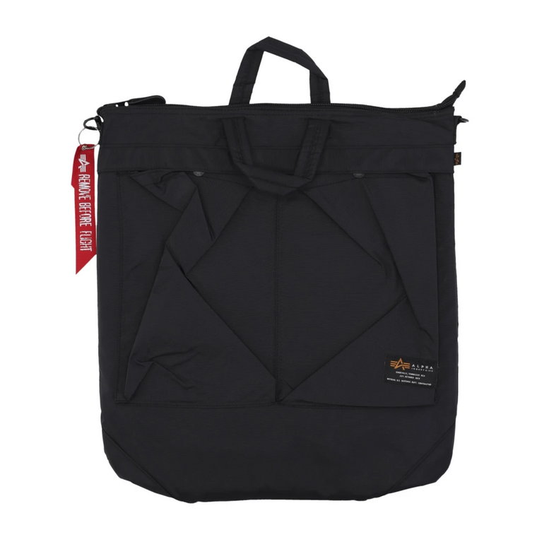 Czarna etykieta na kask Alpha Industries