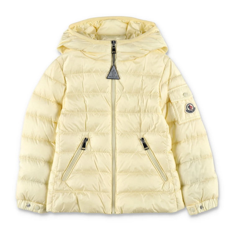 Żółta Pikowana Kurtka Moncler