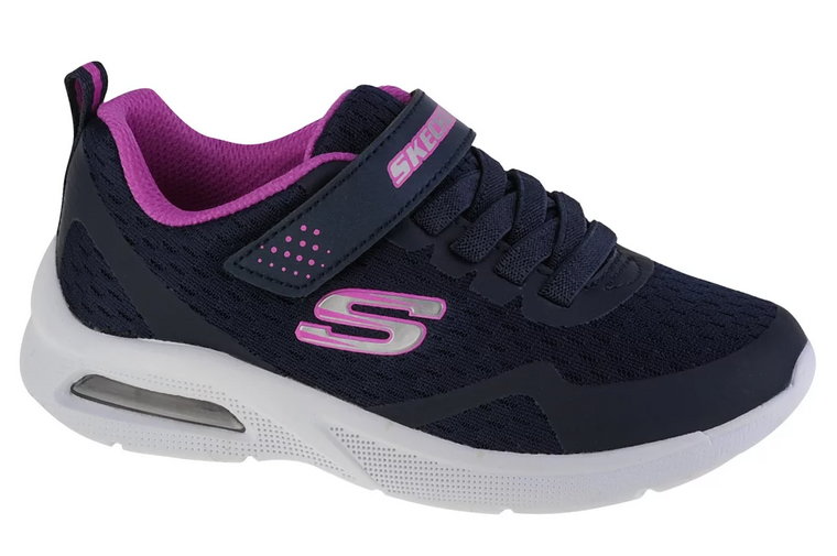 Skechers Microspec Max 302377L-NVY, Dla dziewczynki, Granatowe, buty sneakers, przewiewna siateczka, rozmiar: 29