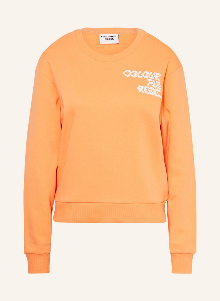 Colourful Rebel Bluza Nierozpinana Logo Wave orange