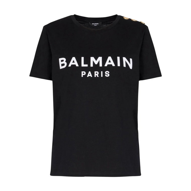 Czarne T-shirty i Pola Balmain