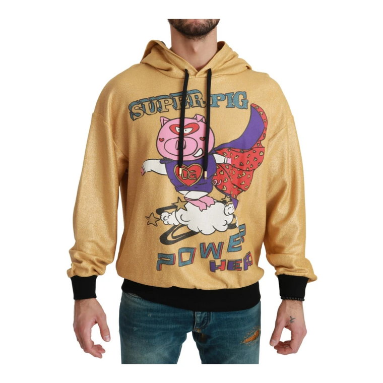 Gold Pig of the Year Hooded Sweater Dolce & Gabbana