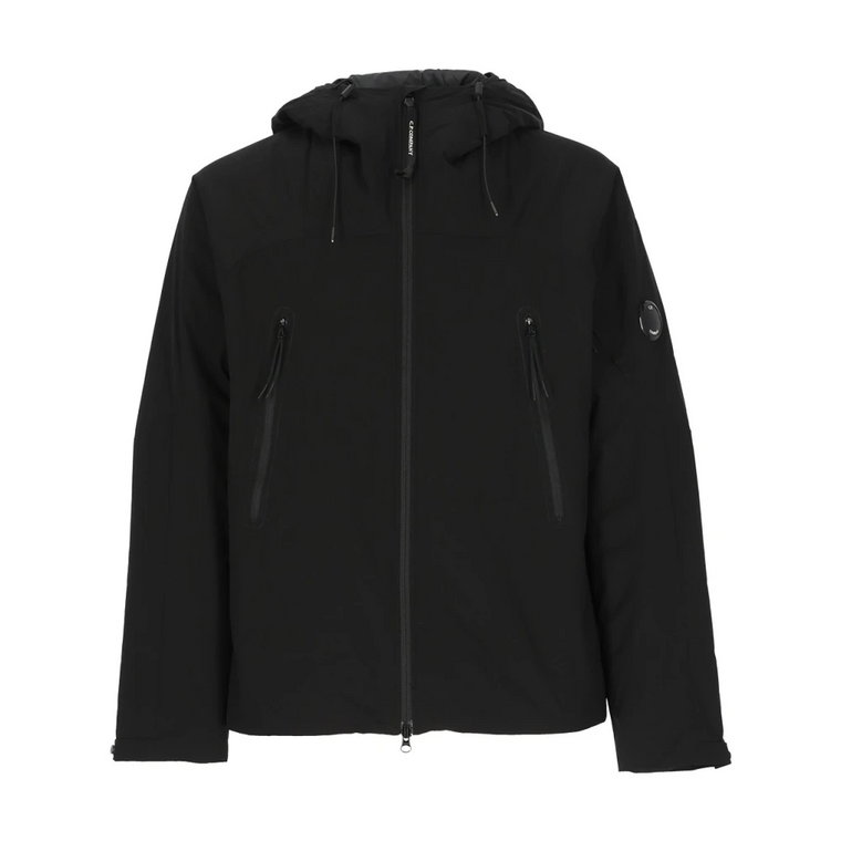 Czarna pikowana kurtka dla mężczyzn C.p. Company