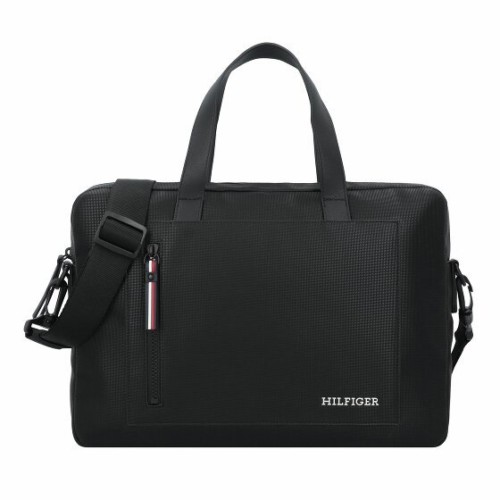 Tommy Hilfiger TH Pique Slim Teczka 37.5 cm Komora na laptopa black