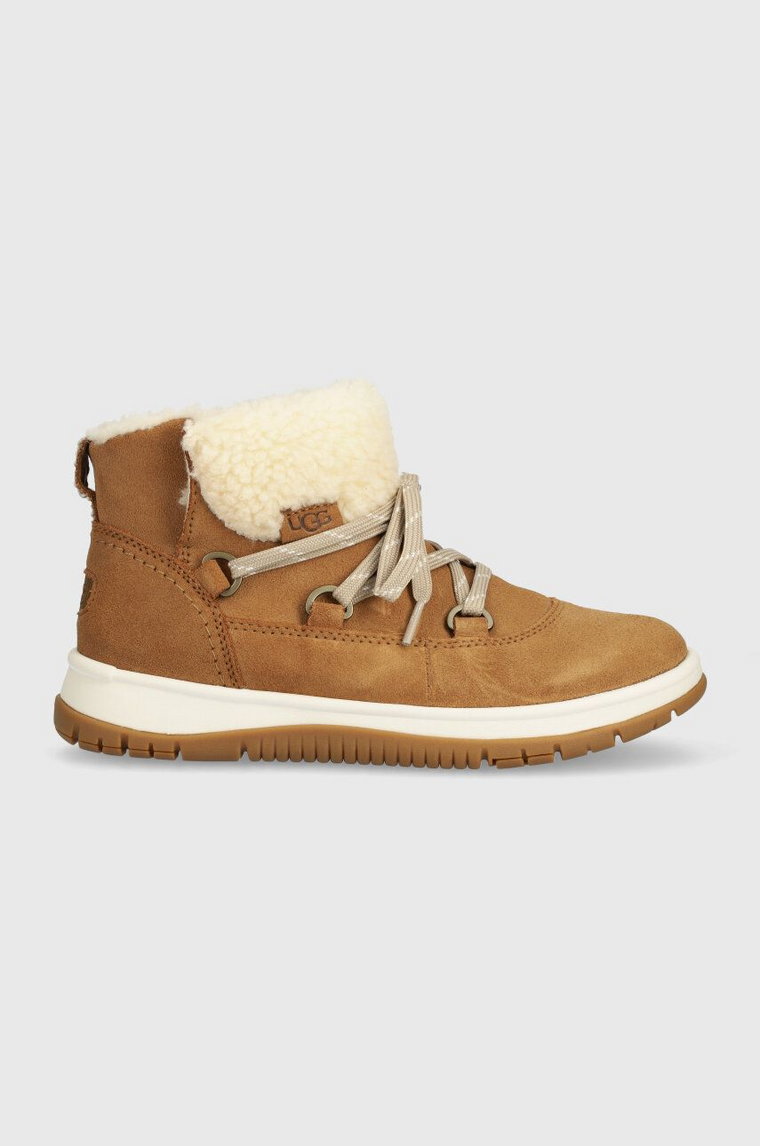 UGG śniegowce zamszowe Lakesider Heritage Lace kolor brązowy 1143836