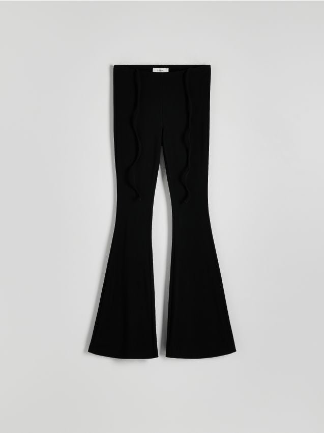 Reserved - Spodnie z szeroką nogawką - czarny