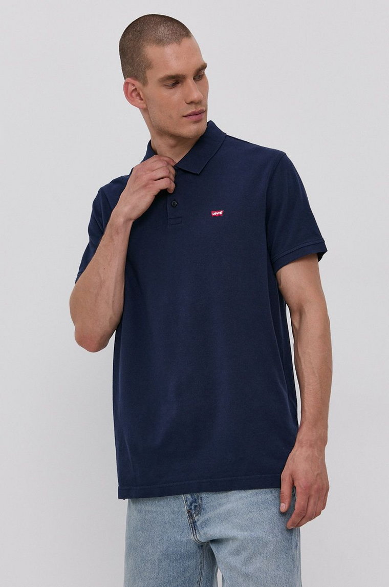 Levi's Polo męskie kolor granatowy gładki 35883.0005-Blues