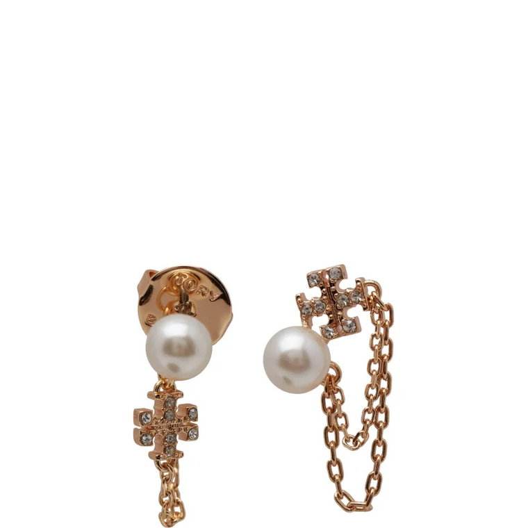 TORY BURCH Kolczyki Kira Pearl Chain Earring