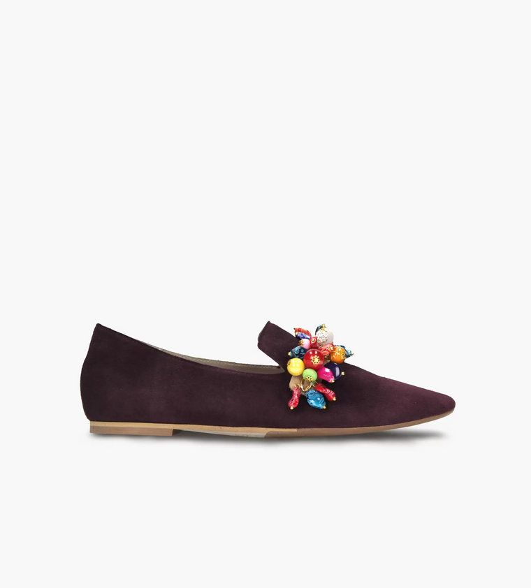 Loafersy fioletowa damska : Rozmiar - 36