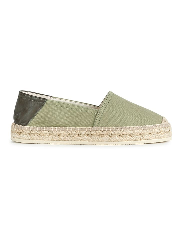 Geox Espadryle "Lampedusa" w kolorze khaki