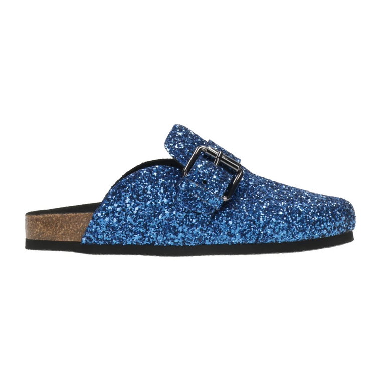 Niebieskie Glitter Slipper Mules Philosophy di Lorenzo Serafini