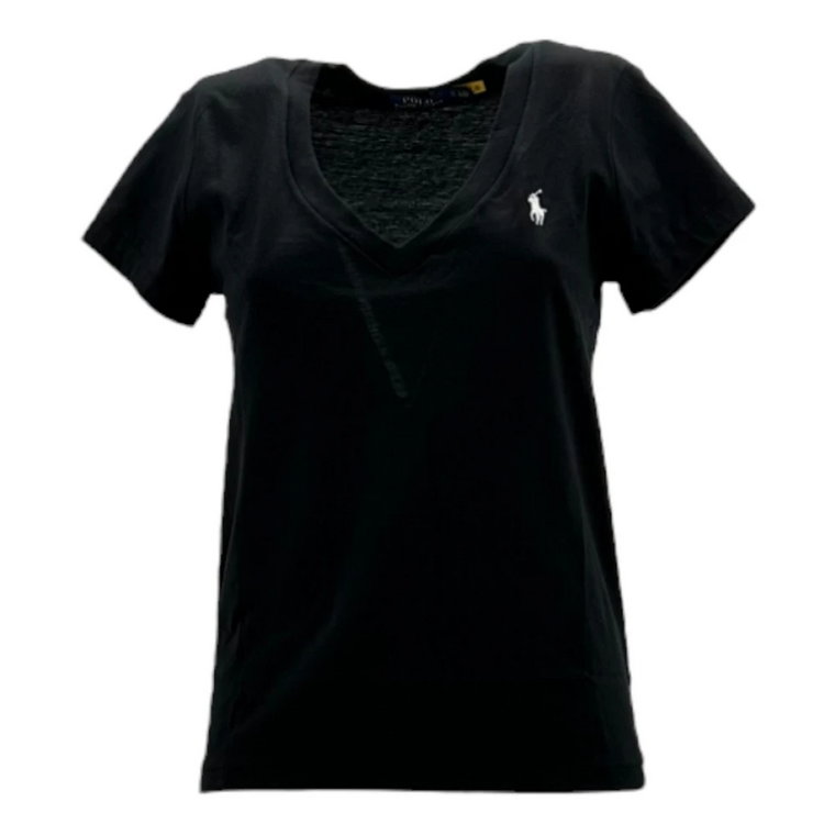 Czarna Damska Koszulka Najwyższej Jakości Ralph Lauren