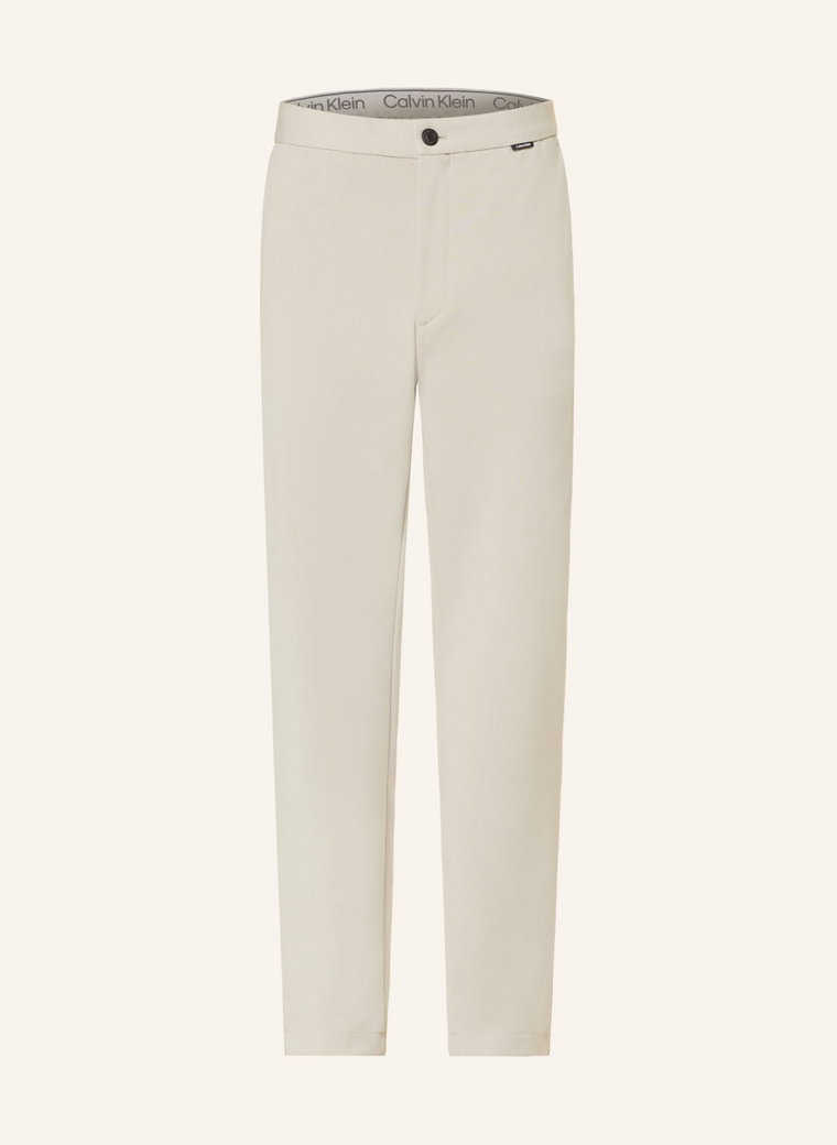 Calvin Klein Spodnie Dżersejowe Tapered Fit beige