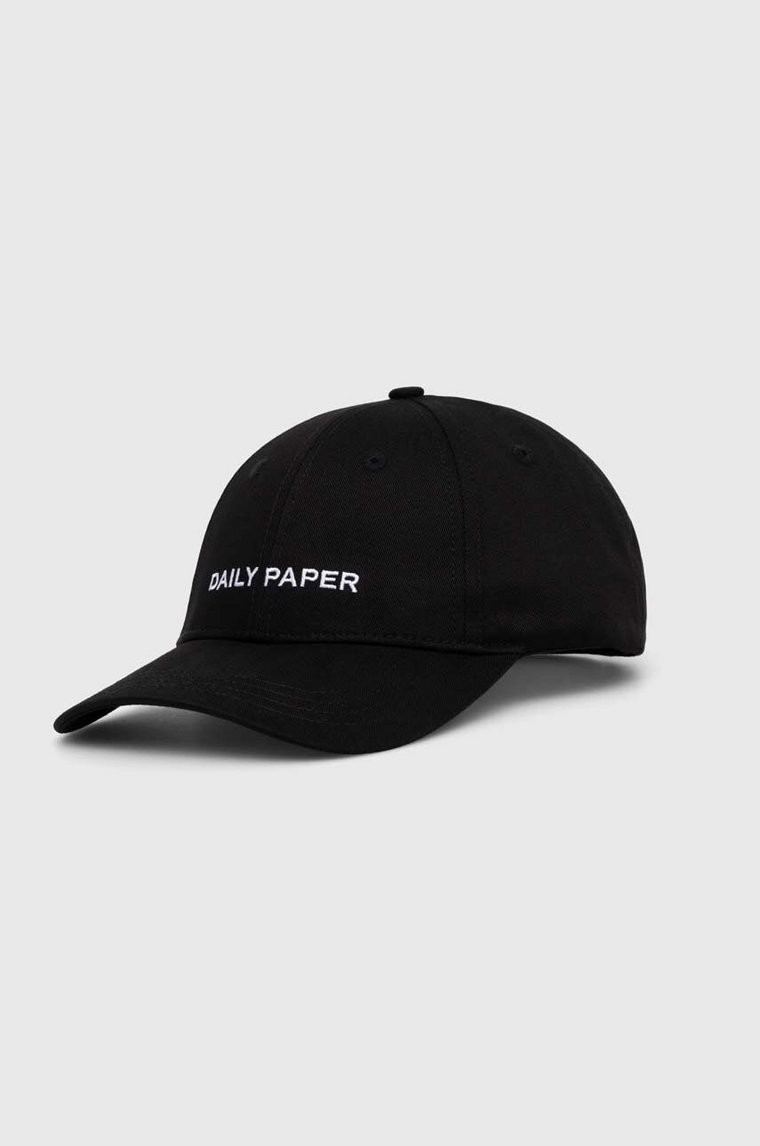 Daily Paper czapka z daszkiem bawełniana Ecap 3 kolor czarny z aplikacją 2111051