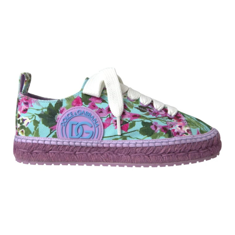 Kwiatowe Espadryle Zamszowe Sneakersy Dolce & Gabbana