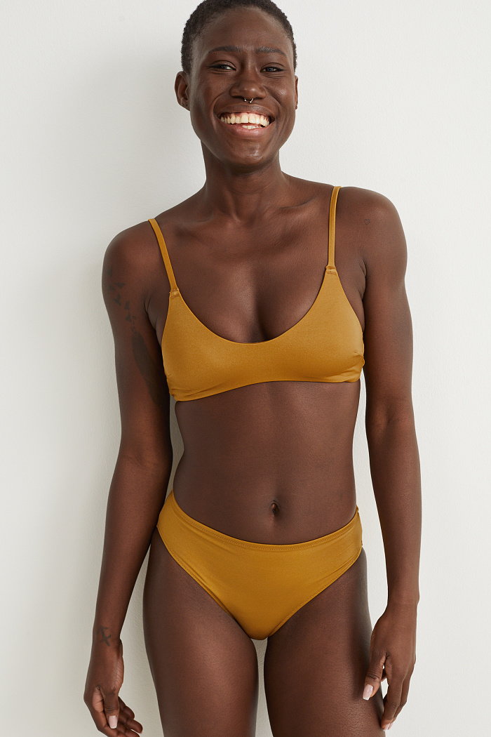 C&A Dół od bikini-śrendi stan-LYCRA XTRA LIFE, żółty, Rozmiar: 34