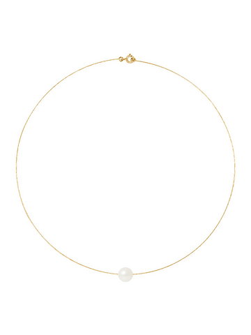 Pearl Addict Złoty naszyjnik z perłą - (D)42 cm