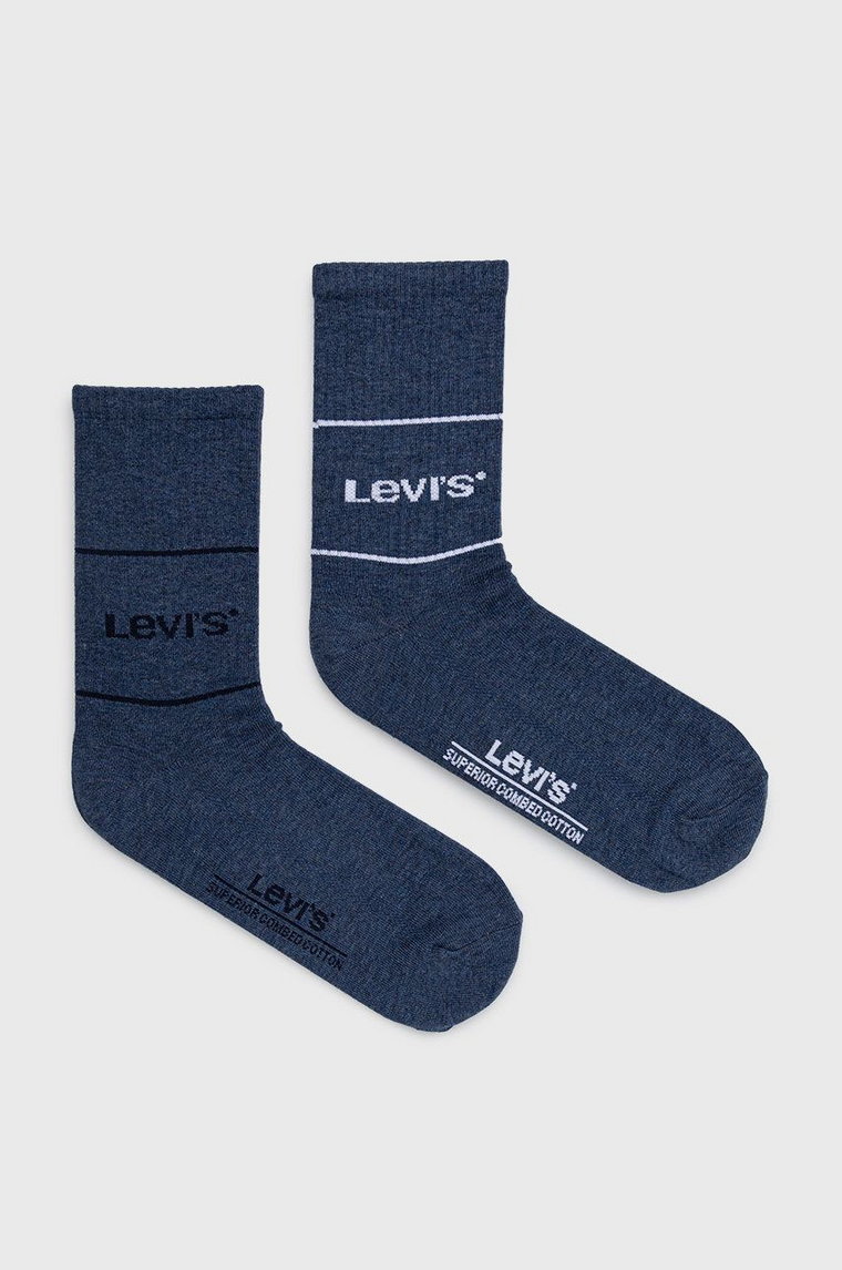 Levi's skarpetki (2-pack) męskie kolor granatowy