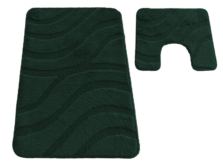 Zielony komplet dywaników łazienkowych - Fendos