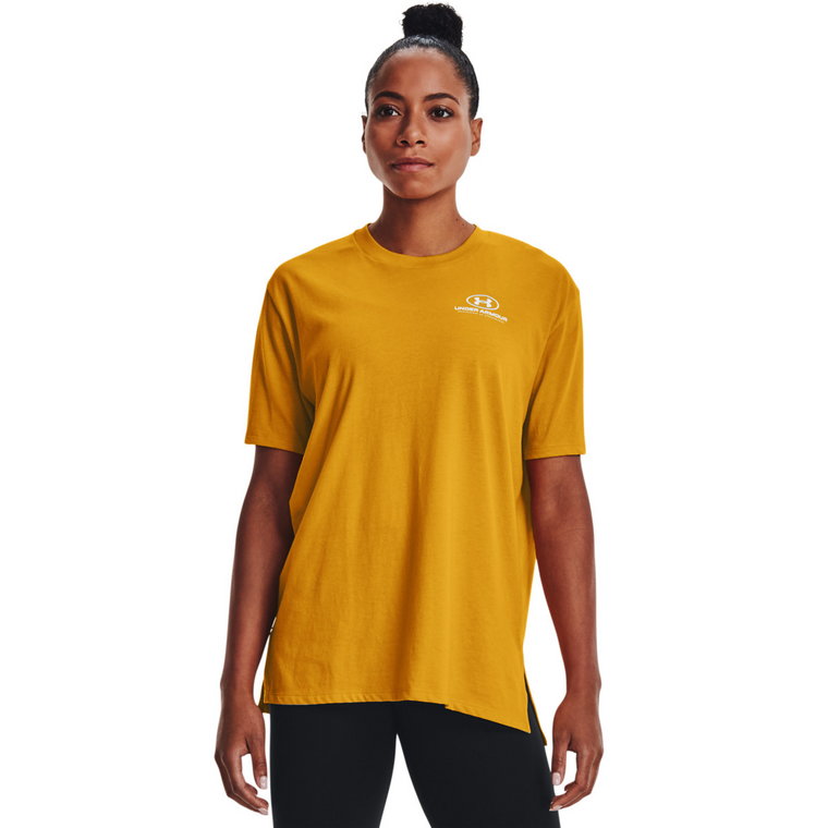 Damski t-shirt z nadrukiem UNDER ARMOUR OVERSIZED GRAPHIC SS - żółty