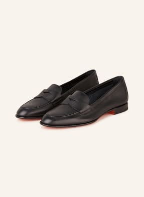 Santoni Penny Loafers Famed schwarz