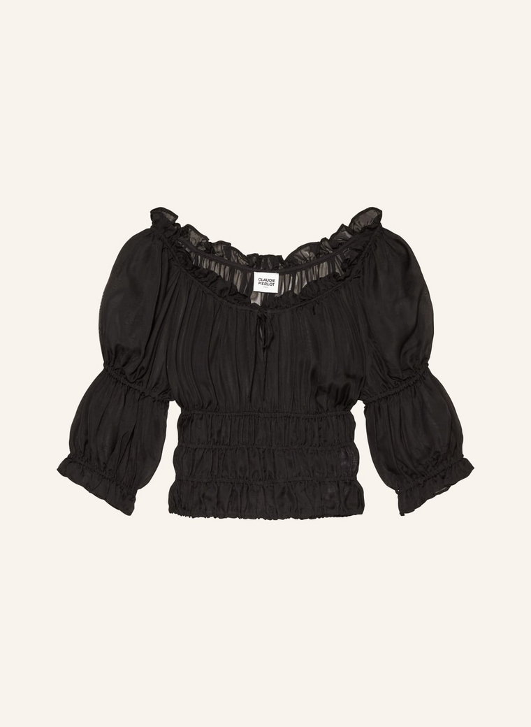 Claudie Pierlot Bluzka Z Rękawem 3/4 schwarz