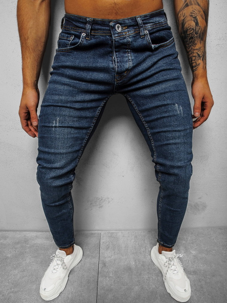 Spodnie jeansowe męskie granatowe OZONEE E/1245SP