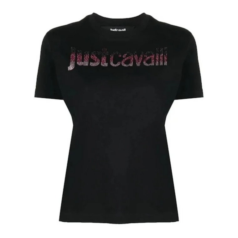 Czarna Koszulka i Polo Kolekcja Just Cavalli