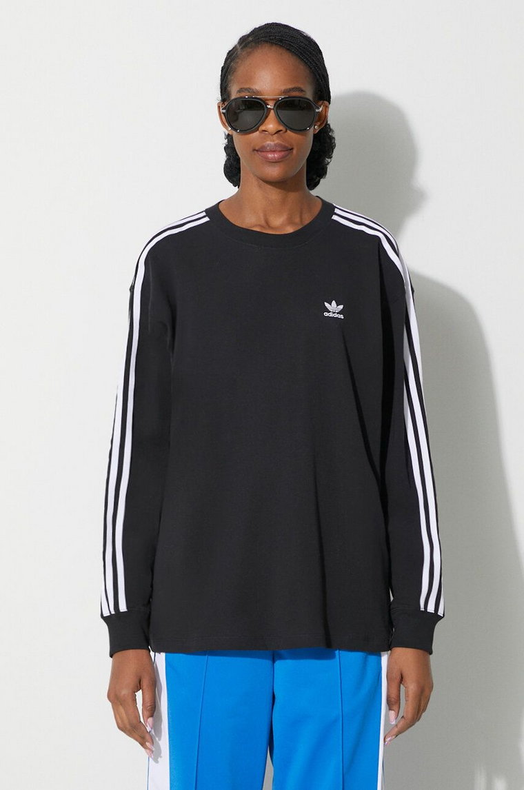 adidas Originals longsleeve 3-Stripes Longsleeve kolor czarny IU2412