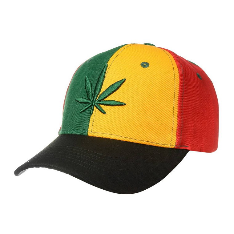 Czapka z daszkiem baseballówka reggae regulacja zielony