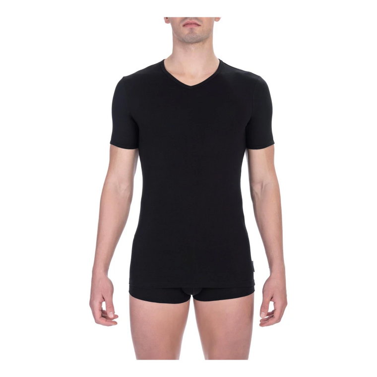Black Cotton T-Shirt Bikkembergs
