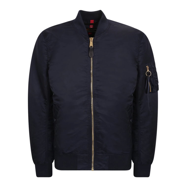 Kurtka Bomber Slim Fit z Etykietą Flagową Alpha Industries