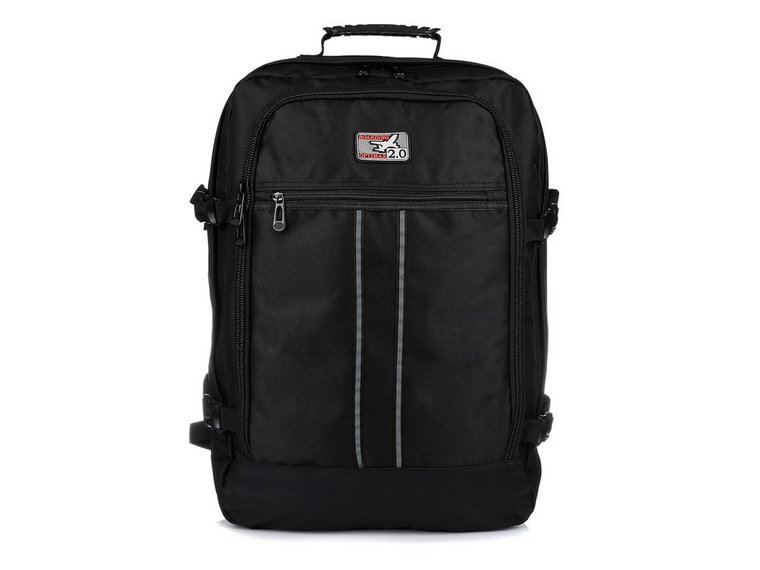 Czarny Plecak Podróżny Samolotowy Bagaż podręczny Solidny Q74