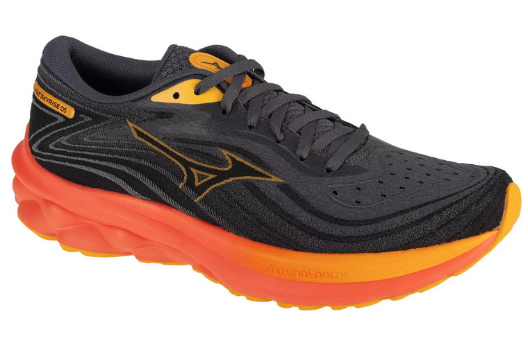 Mizuno Wave Skyrise 5 J1GC240901, Męskie, Pomarańczowe, buty do biegania, tkanina, rozmiar: 41