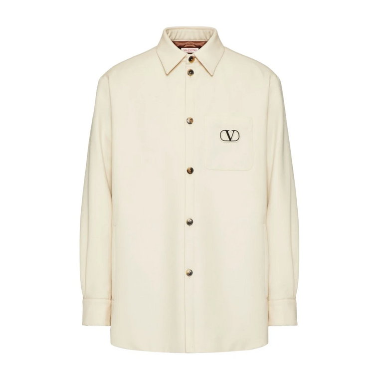 Biała parka Aw23 - Stylowa modernizacja męskiej odzieży Valentino Garavani