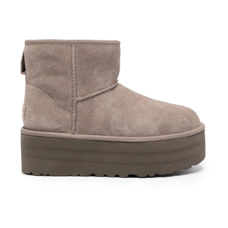 Szare zamszowe buty z przeszyciami UGG