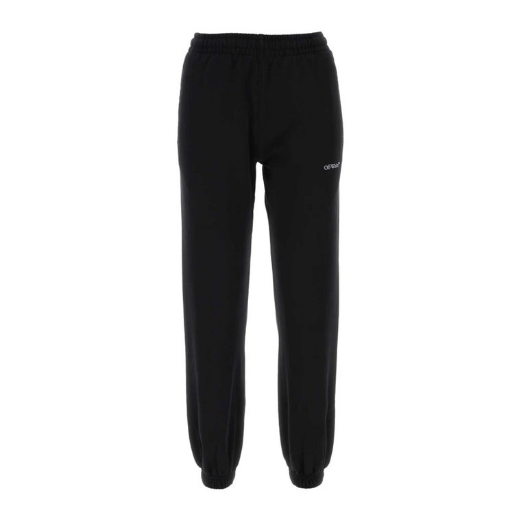 Czarne bawełniane joggery Off White