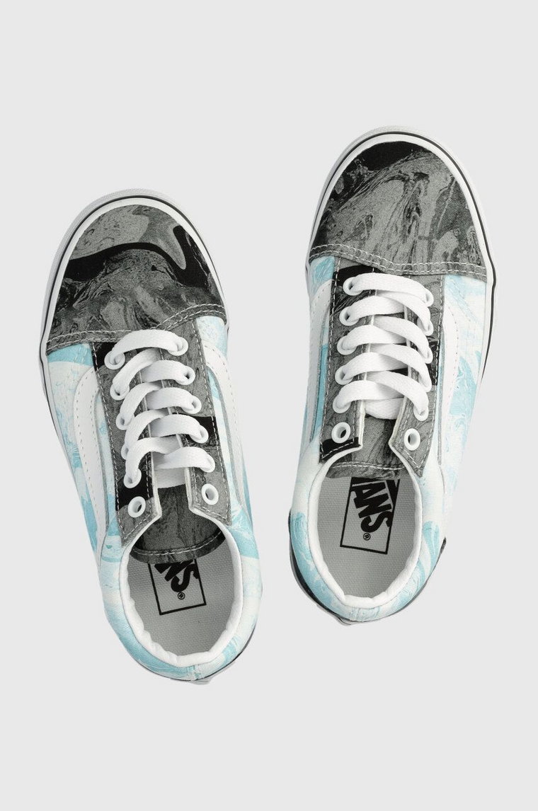 Vans tenisówki dziecięce UY Old Skool MRBL BLKGY kolor niebieski