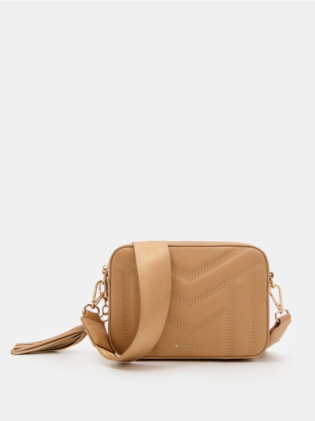 Mohito - Brązowa torebka crossbody - beżowy