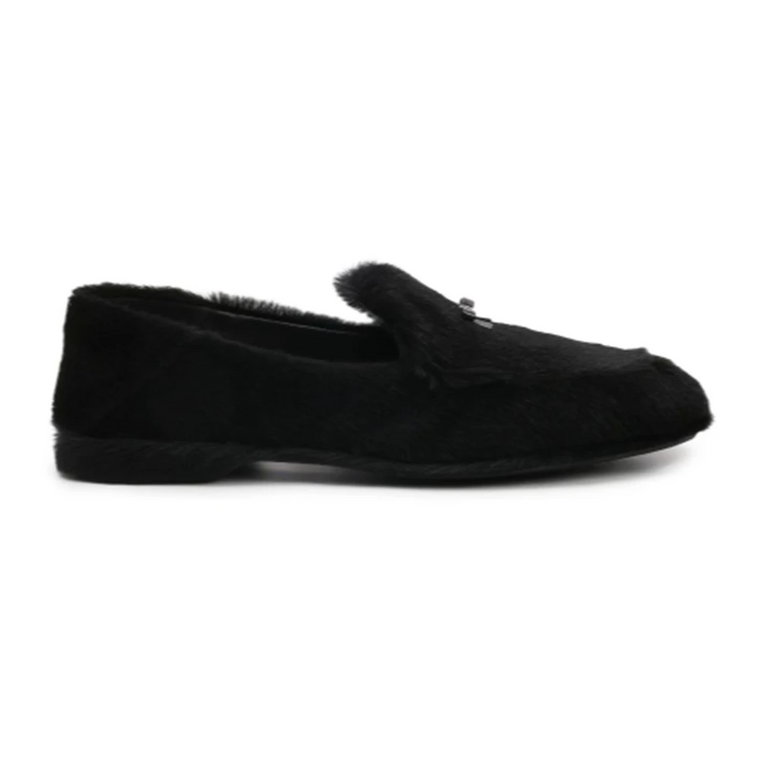 Loafers z futrem Miu Miu