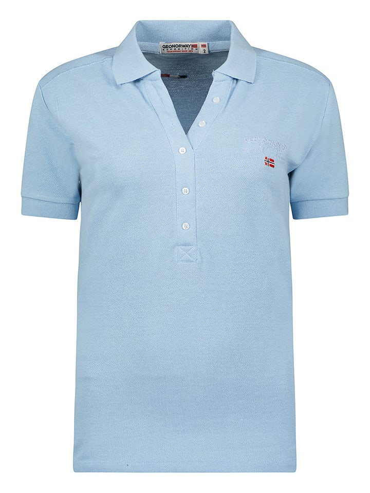 Geographical Norway Koszulka polo "Kelodie" w kolorze błękitnym