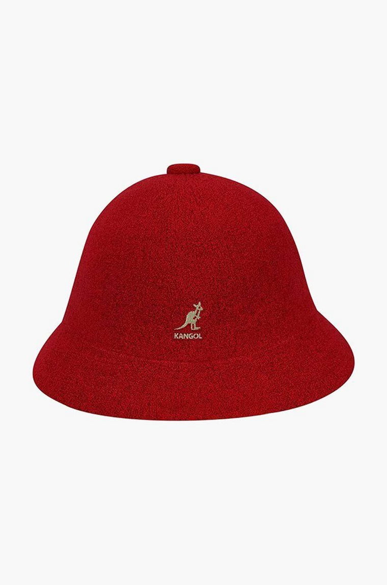 Kangol kapelusz Bermuda Casual kolor czerwony 0397BC.SCARLET-SCARLET