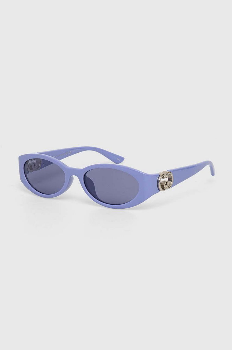Gucci okulary przeciwsłoneczne damskie kolor fioletowy GG1662SA