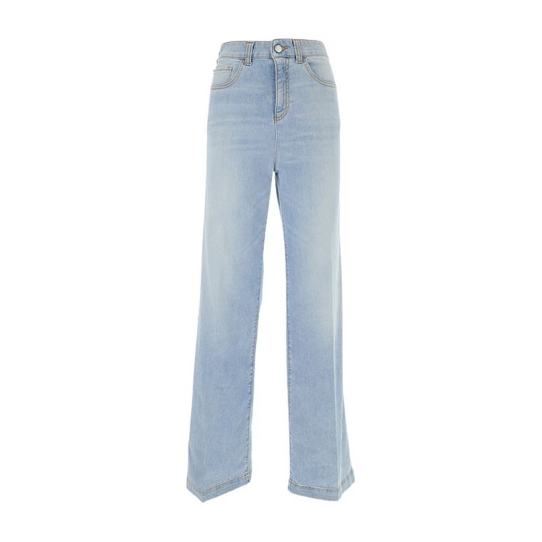 Klasyczne Straight Fit Jeansy z Denimu Emporio Armani