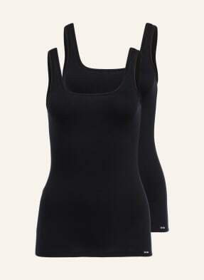 Skiny Topy, 2 Szt. Advantage Cotton schwarz