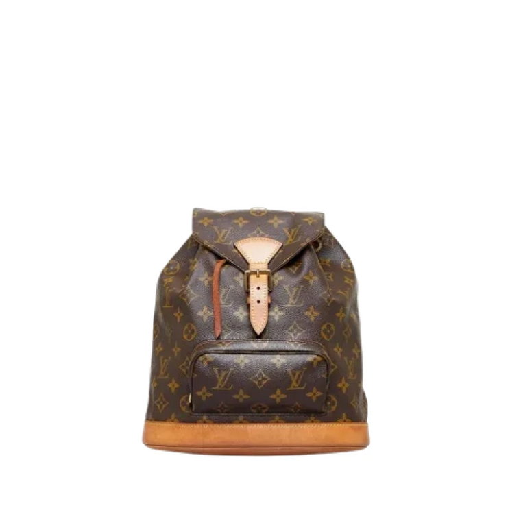 Używany Brązowy Plecak Montsouris Louis Vuitton Vintage