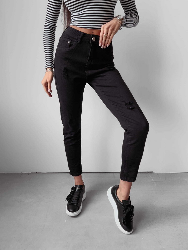 Spodnie jeansowe damskie OLAVOGA CAMI 249 czarne