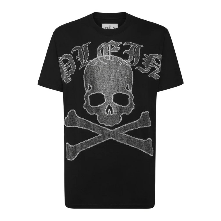 Czarna Koszulka z Kryształkami Philipp Plein