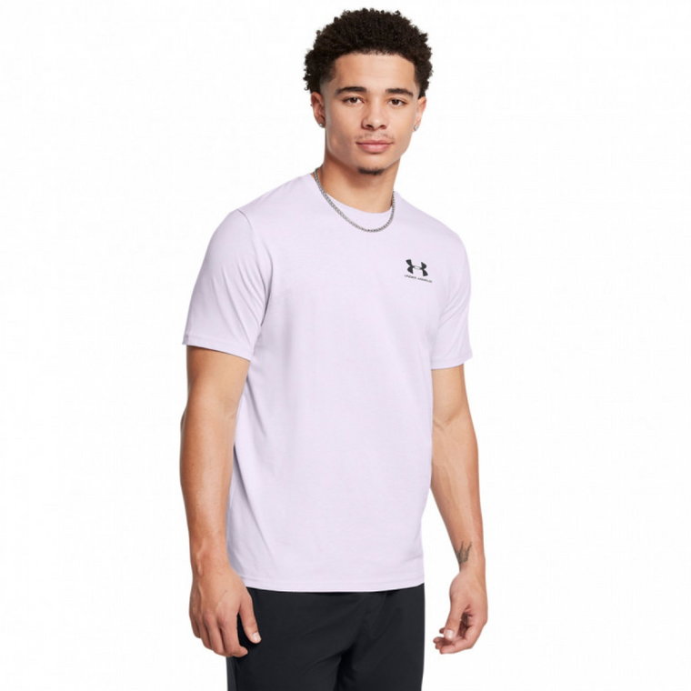 Męski t-shirt z nadrukiem Under Armour UA M Sportstyle LC SS - fioletowy