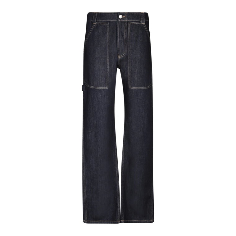 Niebieskie jeansy Straight-Leg Alexander McQueen